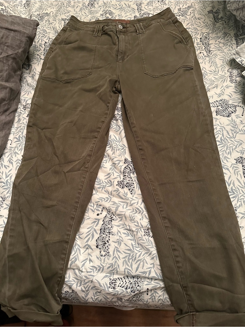 Judy Blue Olive Green Boyfriend Jeans